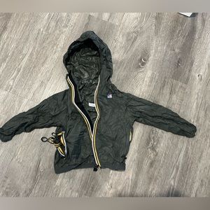 3T toddler K-WAY lightweight rain and wind shell jacket